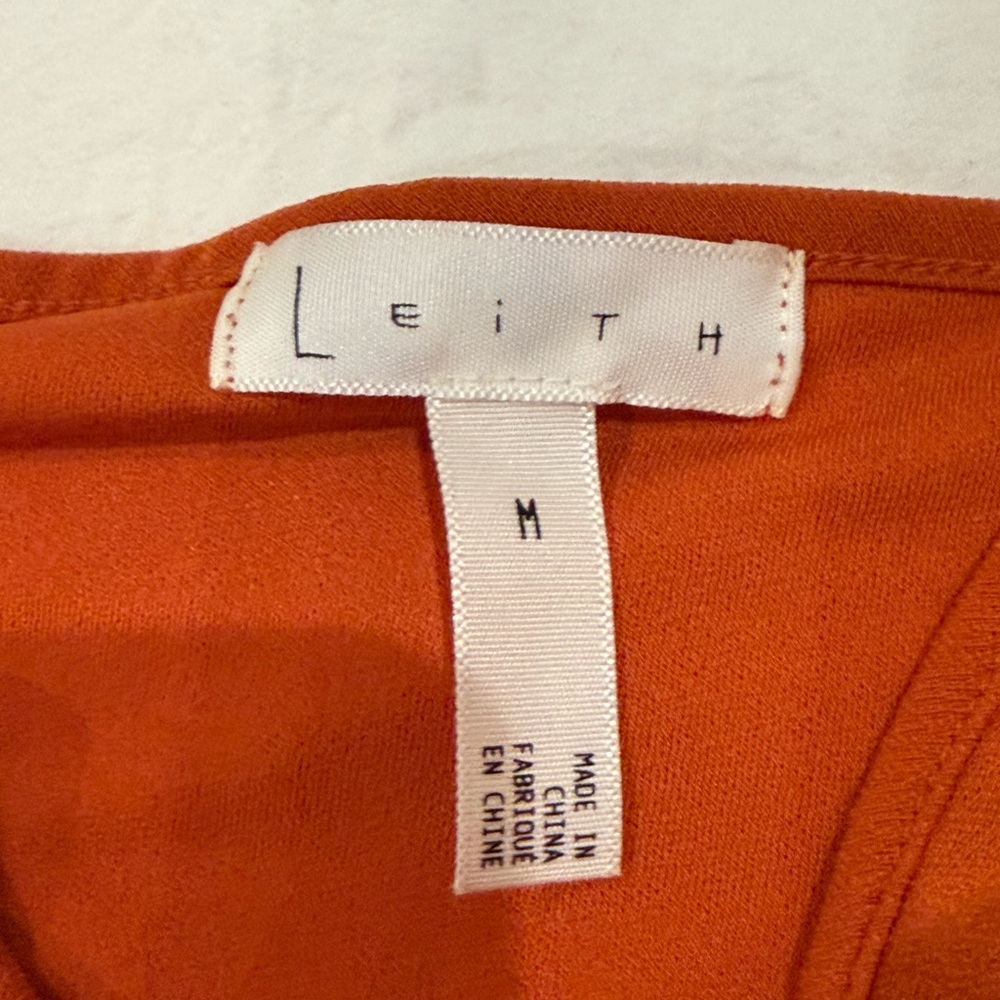 Leith Vibrant Orange Midi Slip Dress - Picture 2 of 3